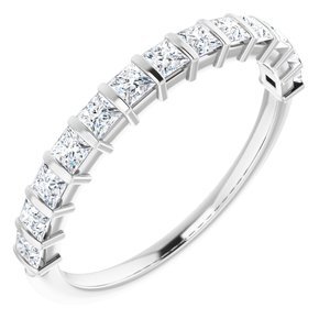 14K White 5/8 CTW Diamond Anniversary Band  - 123600:6041:P