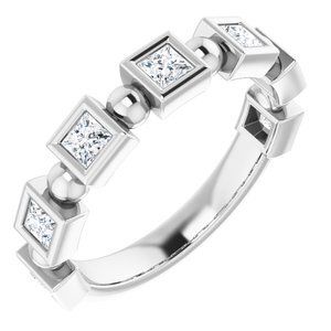 14K White 5/8 CTW Diamond Anniversary Band  - 123631:6065:P