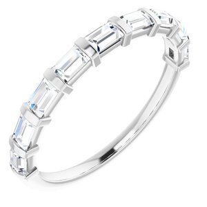 14K White 5/8 CTW Diamond Anniversary Band  - 123675:6069:P