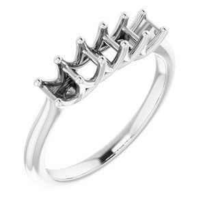14K White 5/8 CTW Diamond Anniversary Band - 123873:6020:P