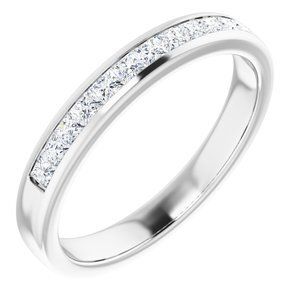 14K White 5/8 CTW Diamond Band      - 123133:60001:P