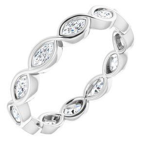 14K White 5/8 CTW Diamond Eternity Band  - 123595:60045:P