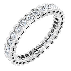 14K White 5/8 CTW Diamond Eternity Band  - 123597:60017:P