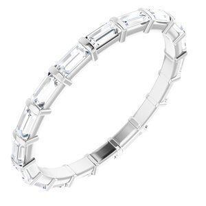 14K White 5/8 CTW Diamond Eternity Band  - 123601:60218:P