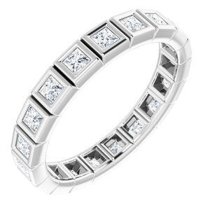 14K White 5/8 CTW Diamond Eternity Band  - 123624:60153:P