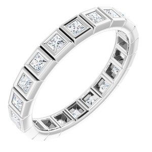 14K White 5/8 CTW Diamond Eternity Band  - 123624:60249:P