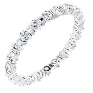 14K White 5/8 CTW Diamond Eternity Band  - 123625:60097:P