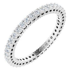 14K White 5/8 CTW Diamond Eternity Band Size 5 - 122980:60009:P