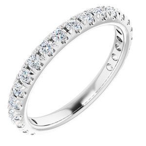 14K White 5/8 CTW Diamond French-Set Anniversary Band - 123223:600:P