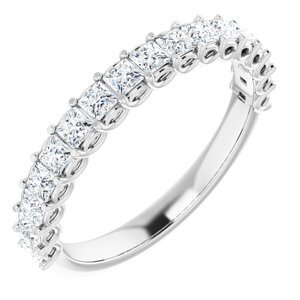 14K White 7/8 CTW Diamond Anniversary Band - 123973:6040:P