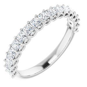 14K White 7/8 CTW Diamond Anniversary Band - 123973:6040:P