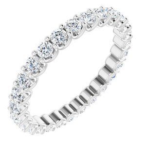 14K White 7/8 CTW Diamond Eternity Band - 123191:60021:P