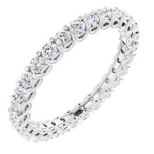 14K White 7/8 CTW Diamond Eternity Band  - 123593:60142:P