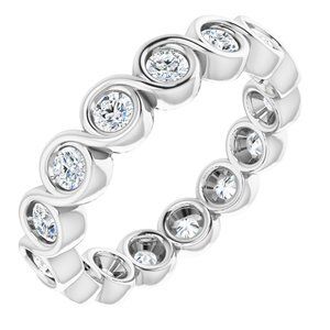 14K White 7/8 CTW Diamond Eternity Band   - 123595:60025:P
