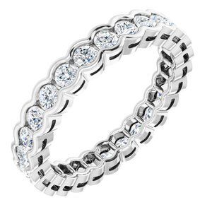 14K White 7/8 CTW Diamond Eternity Band  - 123597:60021:P
