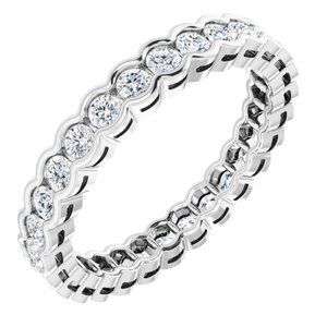 14K White 7/8 CTW Diamond Eternity Band  - 123597:60101:P
