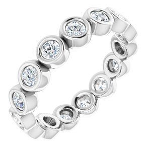 14K White 7/8 CTW Diamond Eternity Band - 123624:60037:P