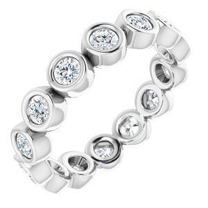 14K White 7/8 CTW Diamond Eternity Band  - 123624:60137:P