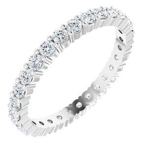 14K White 7/8 CTW Diamond Eternity Band Size 7 - 122107:60011:P