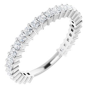 14K White 9/10 CTW Diamond Anniversary Band - 123655:6020:P