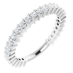 14K White 9/10 CTW Diamond Anniversary Band - 123655:6020:P