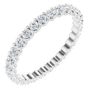 14K White 9/10 CTW Diamond Eternity Band - 123191:60025:P