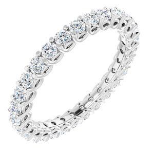 14K White 9/10 CTW Diamond Eternity Band  - 123593:60021:P