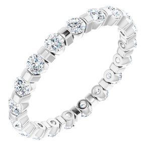 14K White 9/10 CTW Diamond Eternity Band  - 123625:60101:P