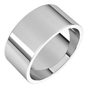14K White 9 mm Flat Band Size 11.5 - F11.5:9001:P