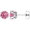14K White Baby Pink Topaz Earrings - 28808:70002:P