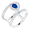 14K White Blue Sapphire & 1/3 CTW Diamond Ring      - 71855:60002:P