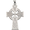 14K White Celtic-Inspired Cross Pendant   - R16012:178404:P