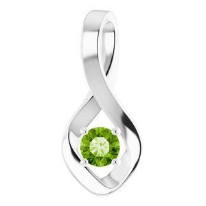 14K White Citrine Pendant           - 86421:60011:P
