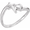 14K White Cross & Heart Chastity Ring - R16678KIT:100002:P