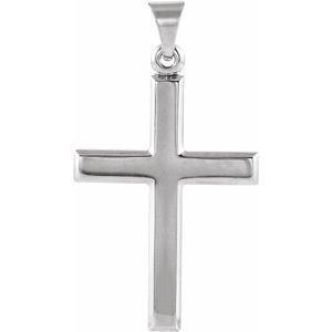 14K White Cross Pendant  - R41025:178396:P