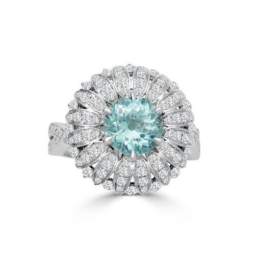 14K White Gold Aquamarine One-of-a-Kind ring