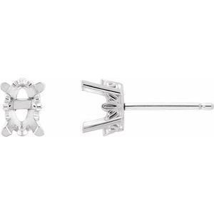 14K White Morganite Earrings - 1920:129:P
