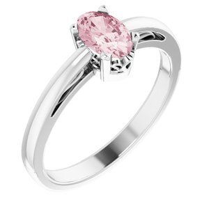 14K White Morganite Ring - 70531:126:P