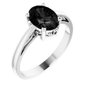14K White Onyx Ring - 70531:70000:P