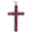 14K White Ruby Cross Pendant - R8041R:100:P