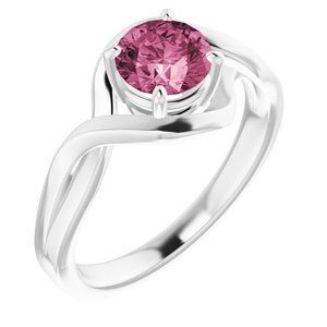 14K White Tourmaline Ring  - 71840:60010:P