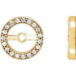 14K Yellow .08 CTW Diamond Earring Jackets with 4.6 mm ID - 85848:60004:P