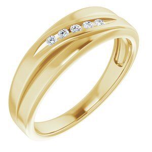 14K Yellow 1/10 CTW Diamond 5-Stone Band - 122789:60007:P