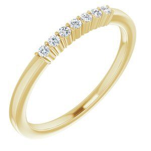 14K Yellow 1/10 CTW Diamond Anniversary Band - 122844:60006:P