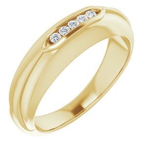 14K Yellow 1/10 CTW Diamond Men's Ring  - 9852:6009:P