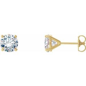 14K Yellow 1/2 CTW Diamond 4-Prong Cocktail-Style Earrings - 29762:6013:P