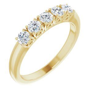 14K Yellow 1/2 CTW Diamond Anniversary Band - 122859:60006:P