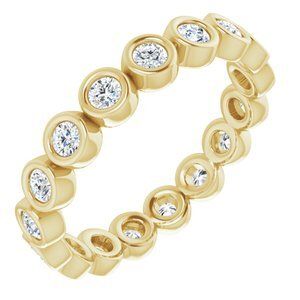14K Yellow 1/2 CTW Diamond Eternity Band   - 123624:60130:P