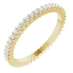 14K Yellow 1/2 CTW Diamond Square Eternity Band Size 7 - 122107:60083:P