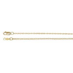 14K Yellow 1.25 mm Rope 24" Chain - CH471:244055:P